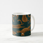 Leopard Jungle: Tierdruck Vintag. Kaffeetasse (VorderseiteRechts)