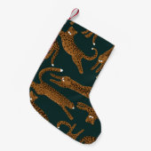 Leopard Jungle: Tierdruck Vintag. Kleiner Weihnachtsstrumpf (Vorderansicht (hängend))