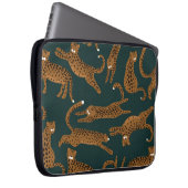 Leopard Jungle: Tierdruck Vintag. Laptopschutzhülle (Vorne Rechts)