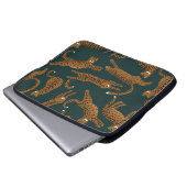 Leopard Jungle: Tierdruck Vintag. Laptopschutzhülle (Vorne Knopf)