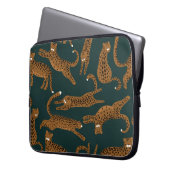 Leopard Jungle: Tierdruck Vintag. Laptopschutzhülle (Vorderseite Links)