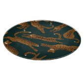 Leopard Jungle: Tierdruck Vintag. Schneidebrett (Ecke)