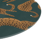 Leopard Jungle: Tierdruck Vintag. Schneidebrett (Ecke)