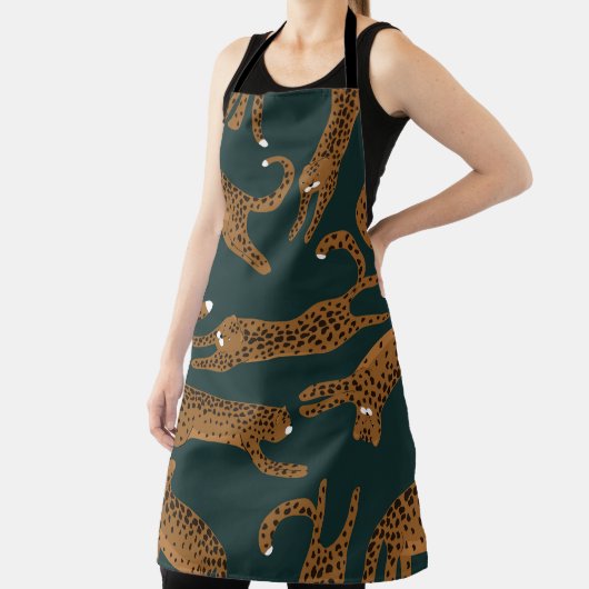 Leopard Jungle: Tierdruck Vintag. Schürze (InSitu)