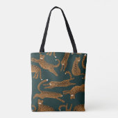 Leopard Jungle: Tierdruck Vintag. Tasche (Rückseite)