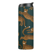 Leopard Jungle: Tierdruck Vintag. Thermosbecher (Nach links gedreht)