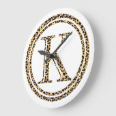 Leopard K Große Wanduhr (Winkel)