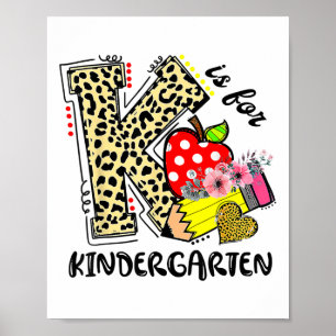 Leopard K ist für den Kindergarten Schüler Lehrer Poster