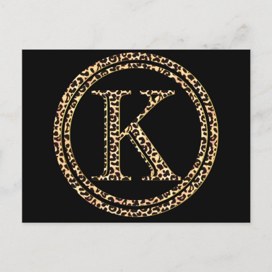Leopard K Postkarte (Vorderseite)