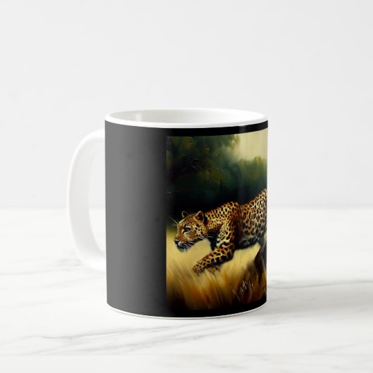 Leopard Kaffeetasse (Vorderseite Links)
