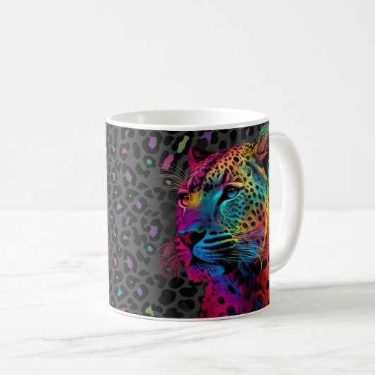 Leopard Kaffeetasse (VorderseiteRechts)