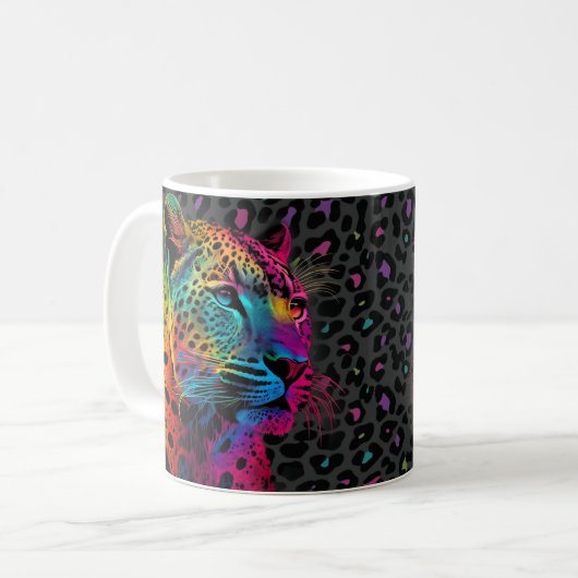 Leopard Kaffeetasse (Vorderseite Links)