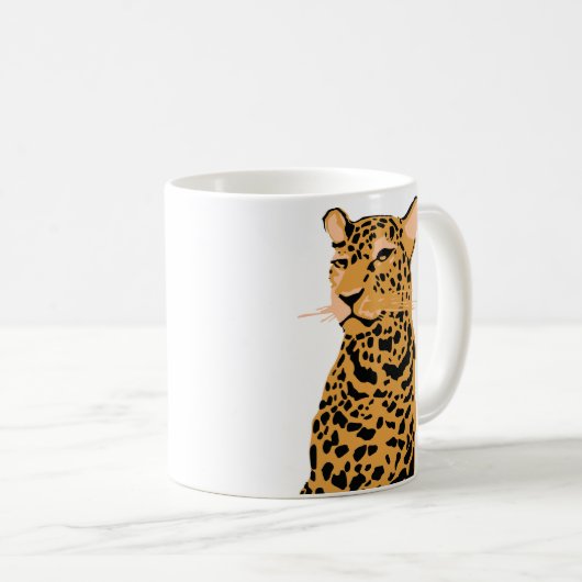 Leopard Kaffeetasse (VorderseiteRechts)