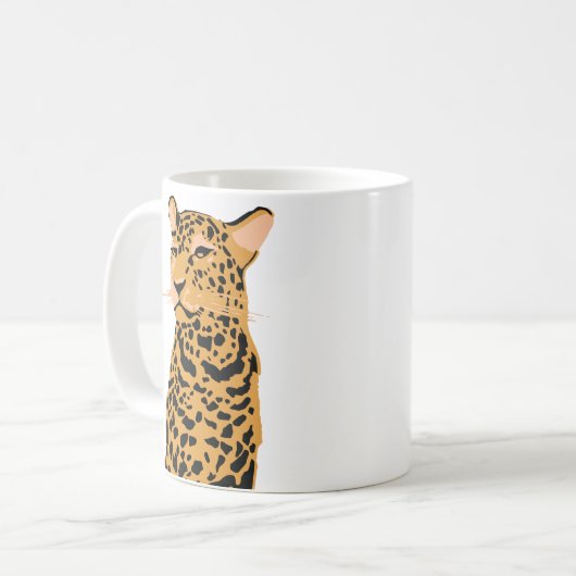 Leopard Kaffeetasse (Vorderseite Links)