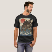 Leopard Kaiju Ukiyo-e Wave T-Shirt (Vorne ganz)