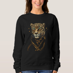 Leopard Karate Kampfsport Katze Judo Kämpfer Gesch Sweatshirt