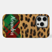 Leopard Kariert iPhone Hülle (Rückseite (Horizontal))