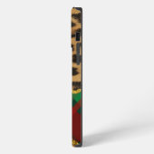 Leopard Kariert iPhone Hülle (Linke Seite)