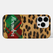 Leopard Kariert iPhone Hülle (Rückseite (Horizontal))