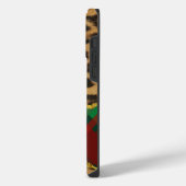 Leopard Kariert iPhone Hülle (Linke Seite)