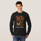 Leopard Kariert LIEBE Medizinischer Assistent Türk T-Shirt (Vorne ganz)