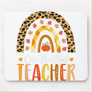 Leopard Kariert Rainbow One Thankful Teachkin Pump Mousepad