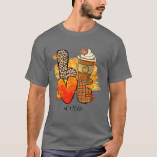 Leopard Karierte LIEBE CNA Life Pumpkin Gewürz Tha T-Shirt
