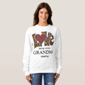 Leopard Karierte Liebe wird Oma genannt Sweatshirt (Vorne ganz)