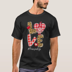 Leopard Kariertes Herz LIEBE Kulturpass Bellinzona T-Shirt