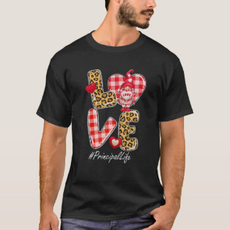 Leopard Kariertes Herz LIEBE Kulturpass Bellinzona T-Shirt