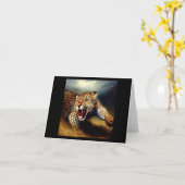 Leopard Karte (Gelbe Blume)