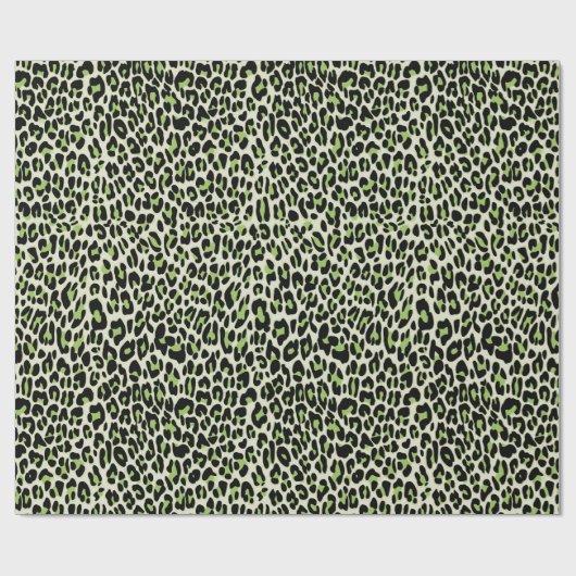 Leopard, Käse, Grün Geschenkpapier (Flach)