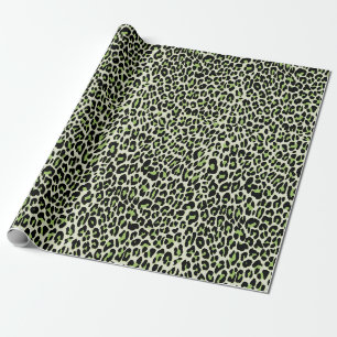 Leopard, Käse, Grün Geschenkpapier
