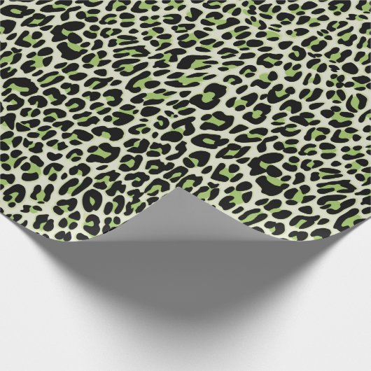 Leopard, Käse, Grün Geschenkpapier (Ecke)