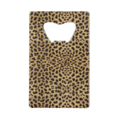 Leopard-Kassagold-Glitzer-diamante de imitación Kreditkarten Flaschenöffner (Rückseite)