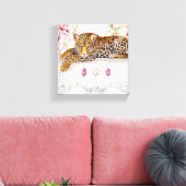 Leopard-Katze Leinwanddruck (Insitu (Wohnzimmer))