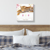 Leopard-Katze Leinwanddruck (Insitu (Schlafzimmer))