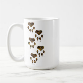 Leopard-Katzenklatsche gleitet asymmetrische Felge Kaffeetasse