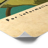 Leopard Kenya Travel Poster (Ecke)