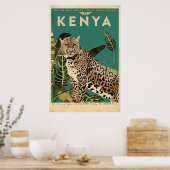 Leopard Kenya Travel Poster (Küche)