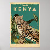Leopard Kenya Travel  Poster (Vorne)