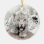 Leopard Keramik Ornament (Vorne)