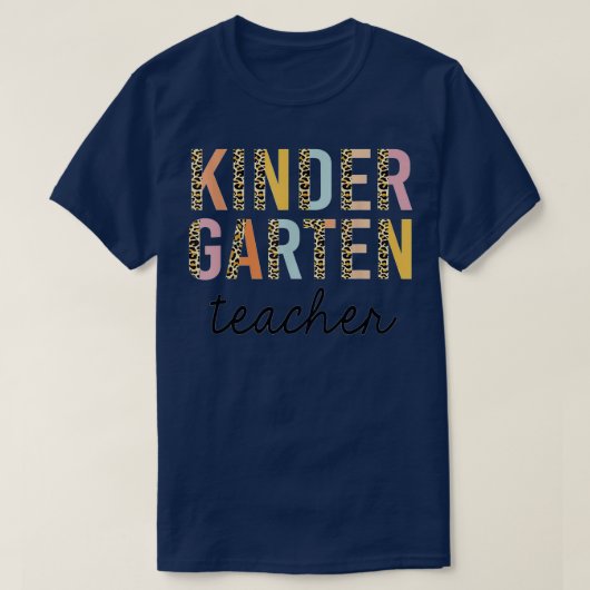 Leopard Kindergarten Kindergarten Kinder zurück zu T-Shirt (Design vorne)