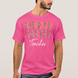 Leopard Kindergartenlehrer kinderback to school T-Shirt