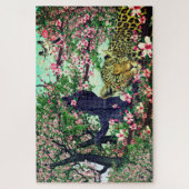 Leopard-Kirschblüten Puzzle (Vertikal)