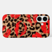 Leopard Kiss Lippenstift küsst Case-Mate iPhone Hülle (Rückseite (Horizontal))