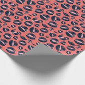 Leopard Kiss: Lipstick-Mode Geschenkpapier (Ecke)