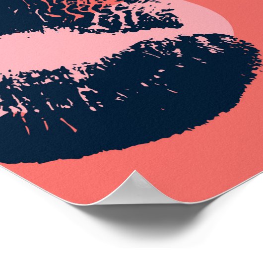 Leopard Kiss: Lipstick-Mode Poster (Ecke)