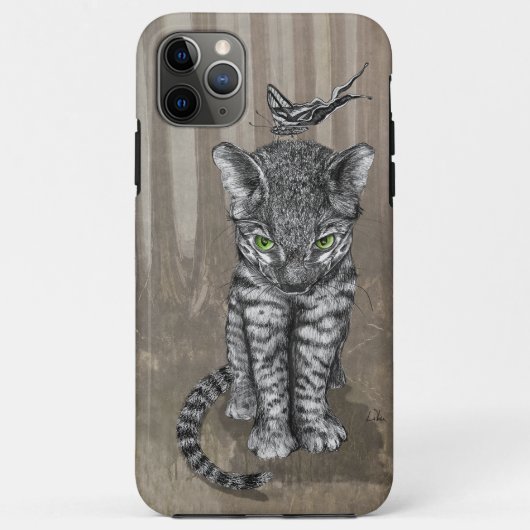 LEOPARD Kitten Butterfly Case-Mate iPhone Hülle (Rückseite)