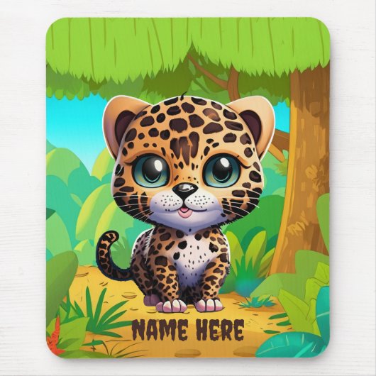Leopard Kitten Jungle Wildlife Animal Mousepad (Vorne)